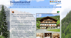 Desktop Screenshot of dolomitenhof.net