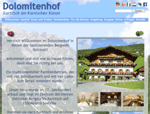 Tablet Screenshot of dolomitenhof.net
